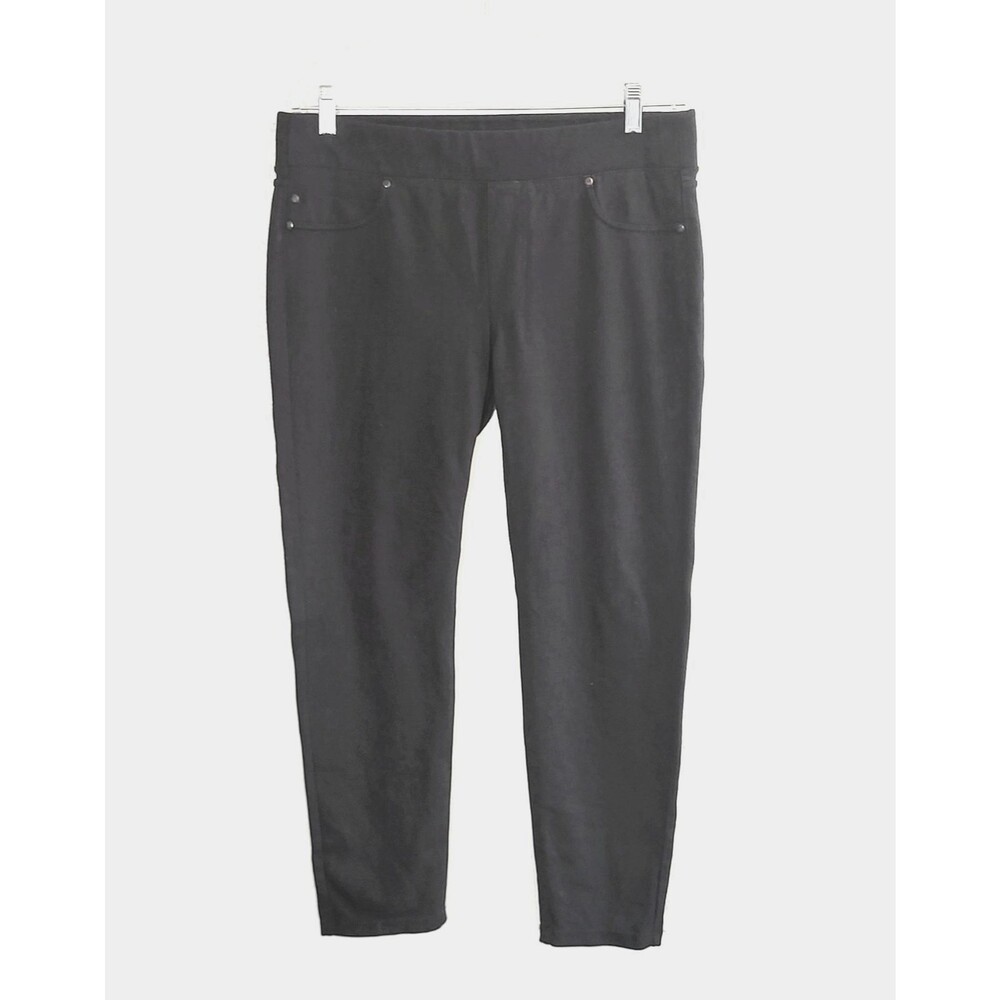 Liverpool BLACK Ponte Knit Comfort Stretch Cropped Jeans Women's 12P